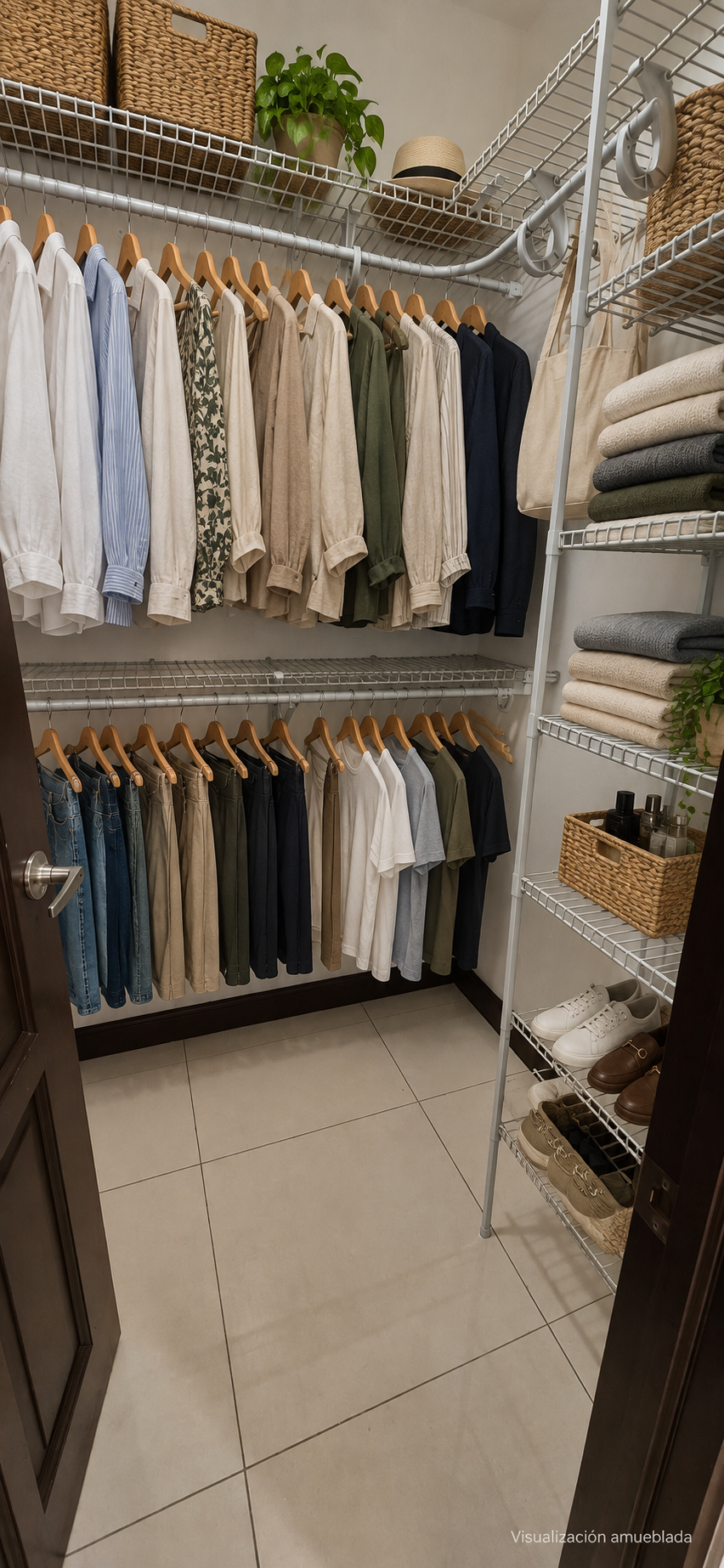 Propuesta amueblada: Vestidor
